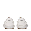 Tod's Women's White Leather Moccasins