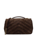 Saint Laurent Loulou Women's Shoulder Bag Suede Brown/Coffee