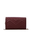 Gucci Marmont Pochette Women's Leather Red/Burgundy