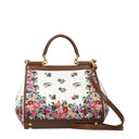 Dolce&Gabbana Sicily Medium Handbag Women Multicolor/Camel Fabric