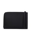 Fendi Selleria Pochette Men's Leather Black