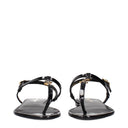 Saint Laurent Sandalias Cassandra Mujers Negro Charol