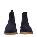 Eleventy Men's Blue Suede Ankle Boots