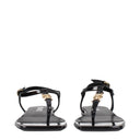 Versace Mujers Chanclas Negro Brillo