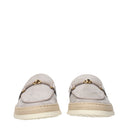Tod's Women's Suede Gray Loafers