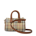 Burberry Bowling Handbag Women Beige/Brown Fabric