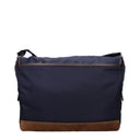 Prada Men's Shoulder Bags Fabric Blue/Coffee