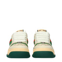 Gucci Screener Sneakers Women's Suede Beige/Green