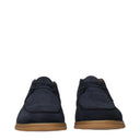 Eleventy Derby Men's Suede Blue/Dark Blue
