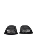 Salvatore Ferragamo Men's Lionel Leather Black Slides And Clogs