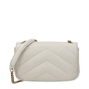 Saint Laurent Loulou Women's Crossbody Bag Light Beige/Cream Leather