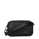 Bottega Veneta Men's Leather Crossbody Camera Bag Black