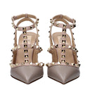 Valentino Garavani Rockstud Sandals Women's Leather Grey/Moonstone