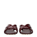Bottega Veneta Slippers And Clogs Riva Women's Leather Red/Barolo