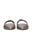 Brunello Cucinelli Women's Ballet Flats Leather Gray/Pearl
