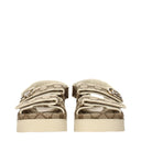 Gucci Slippers And Clogs Women's Fabric Beige/Ebony