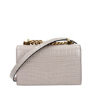Alexander Mc Queen Women's Crossbody Bag Leather Gray/Light Gray