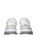 Versace Men's Sneakers Leather Gray/Pearl Gray