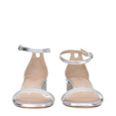 Stuart Weitzman Nudistcurve Femmes's Sandales Cuir Argenté