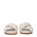 Fabiana Filippi Slippers And Clogs Women's Leather Beige/Ivory