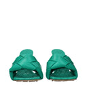 Bottega Veneta Women's Sandals Acid Green/Turquoise Leather