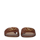 Valentino Garavani Slides And Clogs Women's Leather Brown/Tobacco