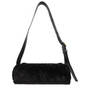 Jil Sander Cannolo Shoulder Bag Women Fur Black