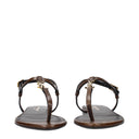 Saint Laurent Cassandra Sandals Women's Leather Brown/Walnut