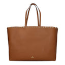 Valentino Garavani Women's Rockstud Shoulder Bag Brown/Almond Leather