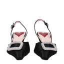 Roger Vivier Dorsay Sandals For Women, Black Satin