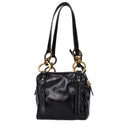 Prada Mujers Bolso de hombro colgante de cuero negro