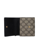 Gucci Femme's Portefeuille Tissu Beige/Noir