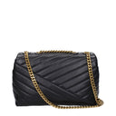 Tory Burch Kira Shoulder Bag Women Leather Black