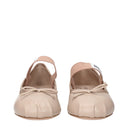 Miu Miu Women's Ballerinas Pink/Lily Pad Leather