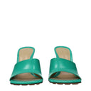 Bottega Veneta Women's Sandals Acid Green/Turquoise Leather