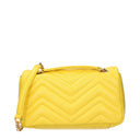 Gucci Marmont Shoulder Bags Women Leather Yellow