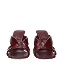 Bottega Veneta Women's Sandals Red/Barolo Leather