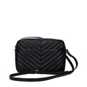 Saint Laurent Lou Donna Sac bandoulière en cuir noir