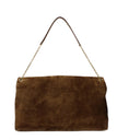Saint Laurent Women's Cassandre Shoulder Bag Suede Brown/Caramel