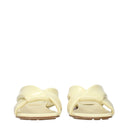 Bottega Veneta Flip Flops And Clogs Riva Women's Leather Yellow/Chamomile