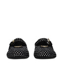 Prada Women's Suede Black Ballet Flats