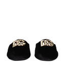 Dolce&Gabbana Women's Velvet Black Slippers And Clogs