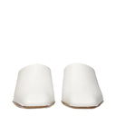 Jil Sander Damens Ledersandalen und Clogs Weiß