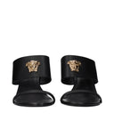 Versace Women's Sandals Black Leather