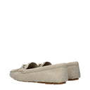 Prada Women's Suede Gray/Pumice Loafers