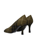 Burberry Femme's Tissu Vert Décolleté Plongeant