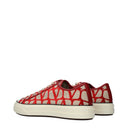 Valentino Garavani Men's Sneakers Fabric Beige/Red