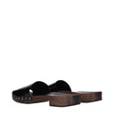 Miu Miu Women's Slides And Clogs Patent Leather Black