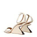 Off White Women's Sandals Beige/White Optical Leather