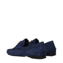 Versace Men's Suede Blue Loafers